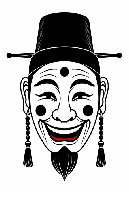 hahoe mask illustration
